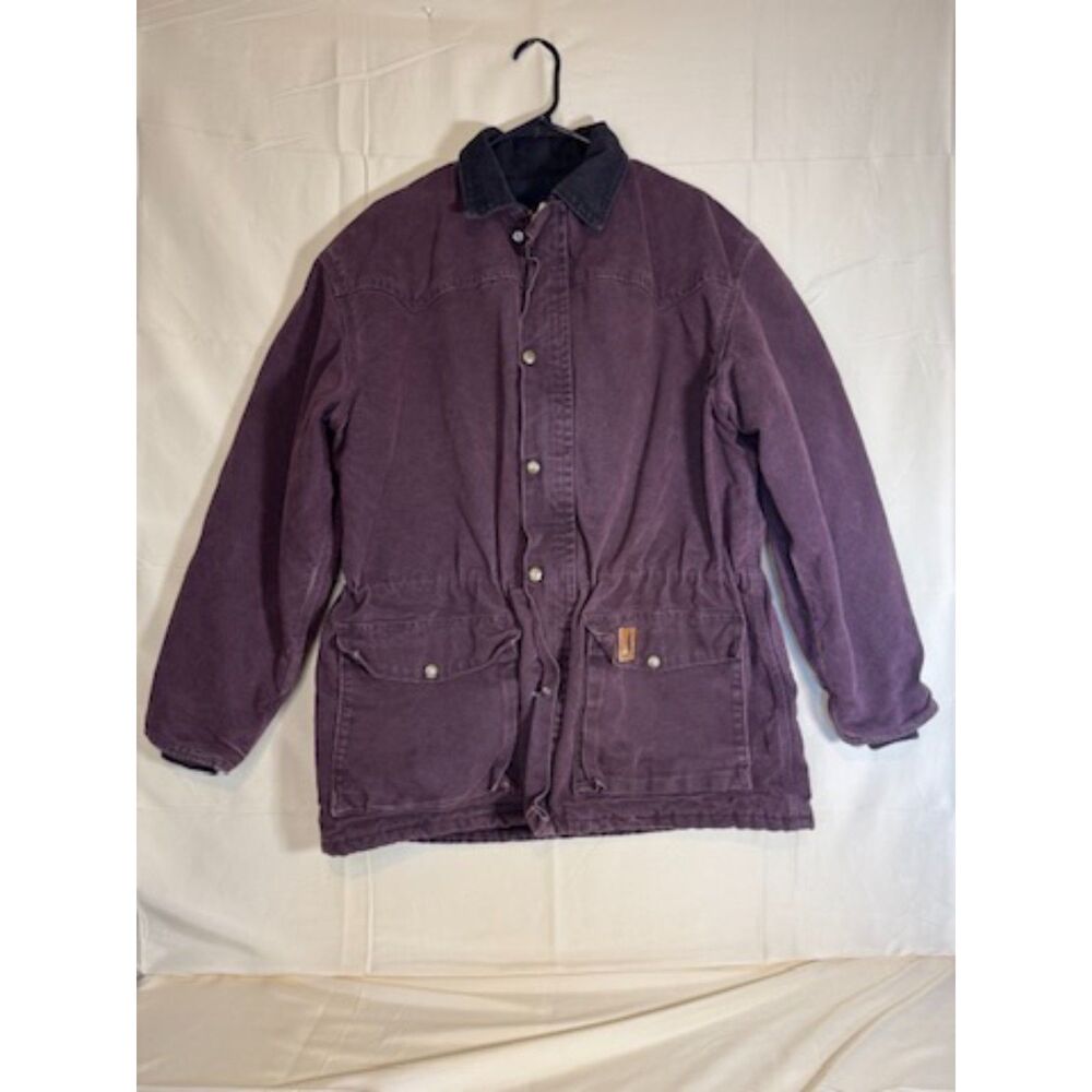 Vtg Rare 90s Carhartt C52 BRG Blanket Lined Western Rancher Chore Coat Sz Medium